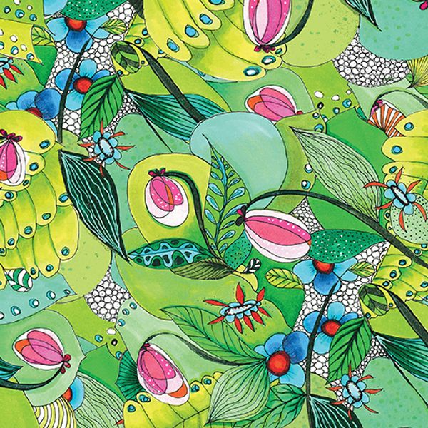 Eden multi Fantasy garden | Quilt & Lakansväv