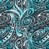 Swirling Color Black/Turquoise Color & Light| Quilt & Lakansväv