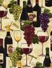 Wine Bottles and Grapes - Sand| Quilt & Lakansväv