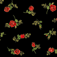 Tossed Red Metallic Rose Buds | Quilt & Lakansv&auml;v
