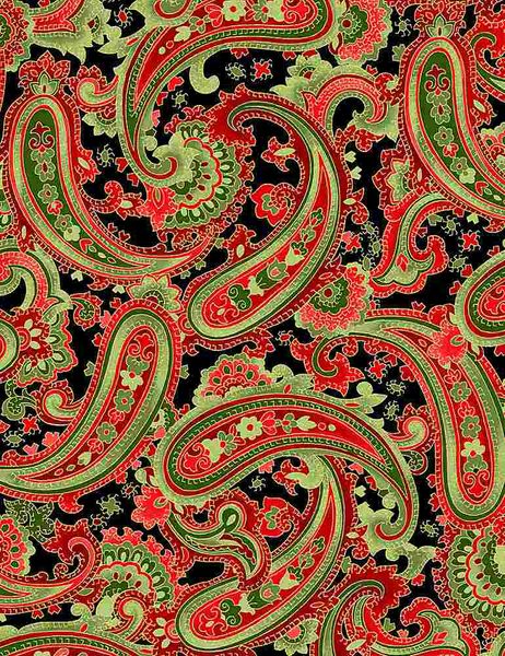 Gilded Red Metallic Roses Medium| Quilt & Lakansväv