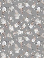 Scandinavian Gnomes - grey | Quilt & Lakansväv
