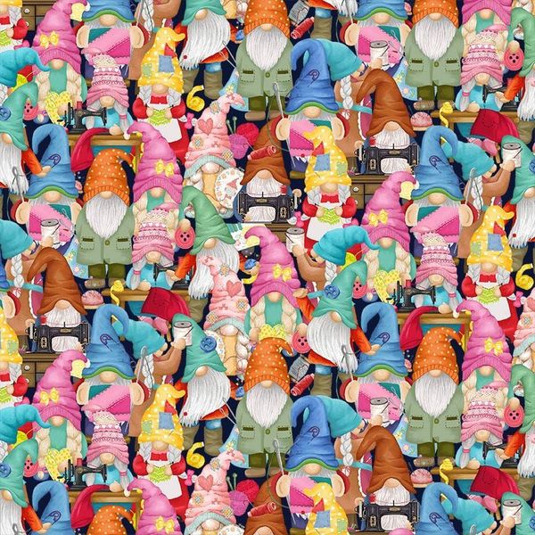 Packed Sewing Gnomes| Quilt & Lakansväv