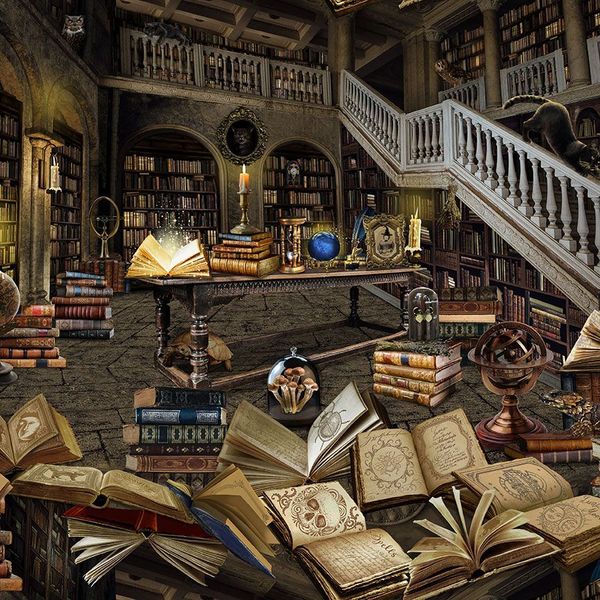 Magic Haunted Library | Quilt & Lakansväv