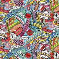 Sewing & Quilting Words Comic| Quilt & Lakansväv