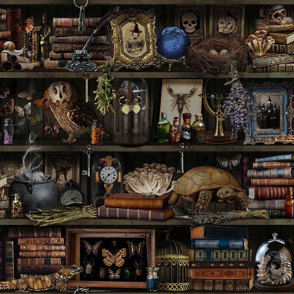 Witch Apothecary Book Shelf | Quilt & Lakansväv