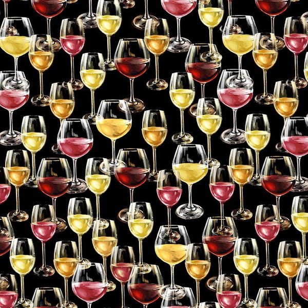 Wine Glasses | Quilt & Lakansväv