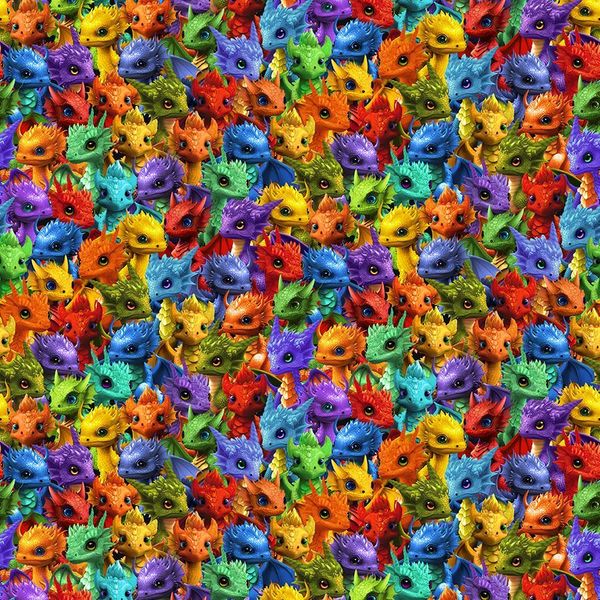 Packed Baby Dragons  | Quilt & Lakansväv