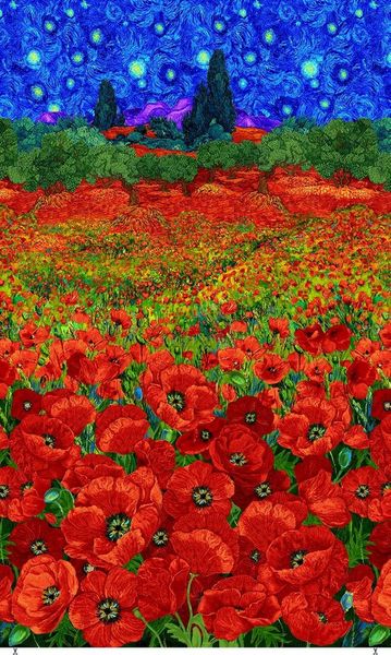 Poppies Field - panel | Quilt & Lakansväv