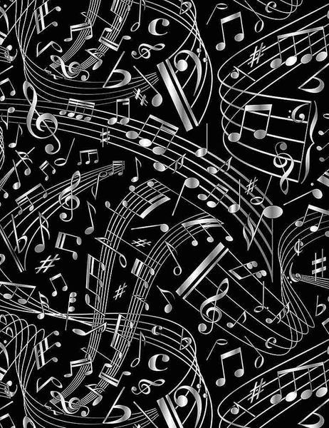 Feel the music - black| Quilt & Lakansväv