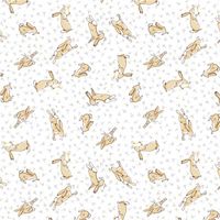 Tossed Bunnies - White | Quilt & Lakansväv