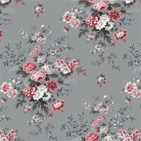 Audrey Antique Bouquet - Gray |  Quilttyger