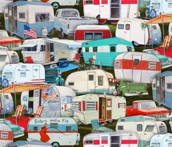 Vintage trailers, Caravan| Quilt & Lakansväv