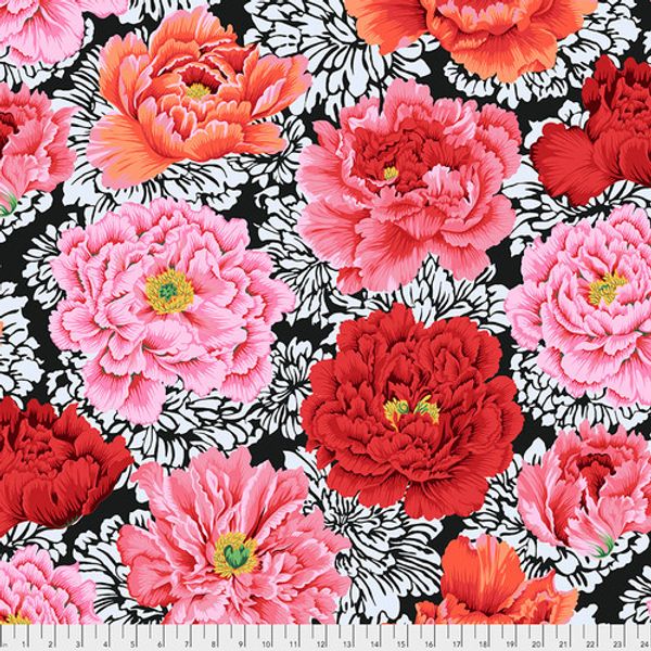 Brocade Peony - Crimson | Quilt & Lakansväv