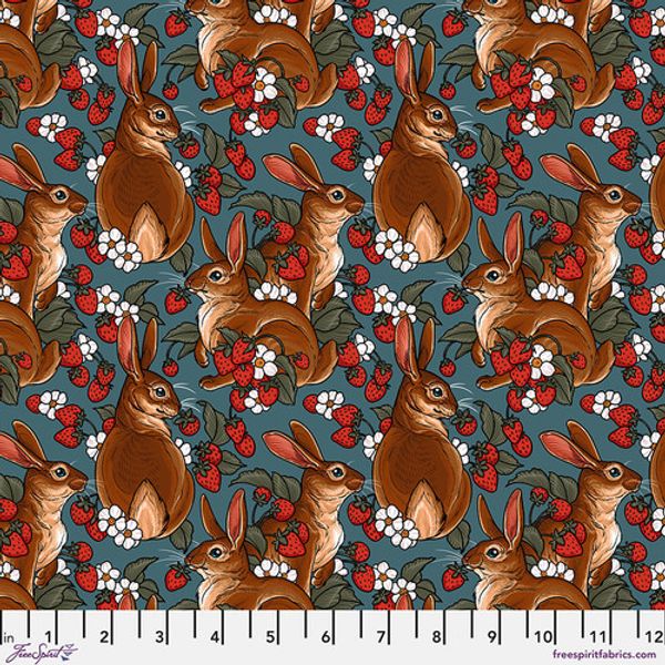Rabbits - Turquoise Garden Bed | Quilt & Lakansväv 
