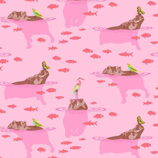 My Hippos Don´t Lie - Nova | Quilt & Lakansväv 