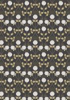Clover on charcoal with gold metallic| Quilt & Lakansv&auml;v