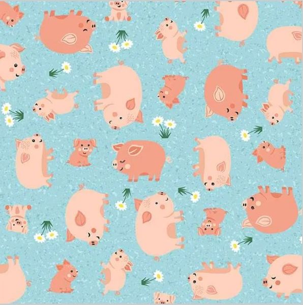 Fun on the farm - happy pigs | Quilt & Lakansväv