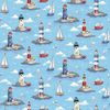Nautical Lighthoouses offwhite | Quilt & Lakansväv