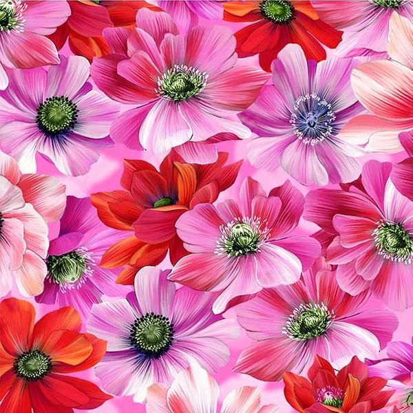 Flowery red | Quilt & Lakansväv