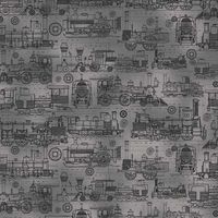 Locomotives grå| Quilt & Lakansväv