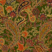 Paisley vines - Olive | Quilt & Lakansväv