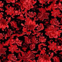 Jacobean Scroll- Vermilon | Quilt & Lakansväv