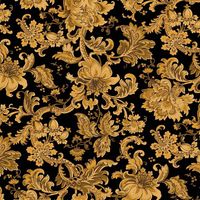 Jacobean Scroll- Black | Quilt & Lakansväv