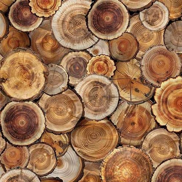 The Great Outdoors - Cut Logs &ndash; Lappteknikstyg i 100% bomull