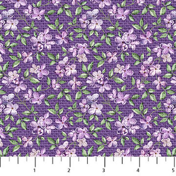 Lilac Garden Blommor lila| Quilt & Lakansväv