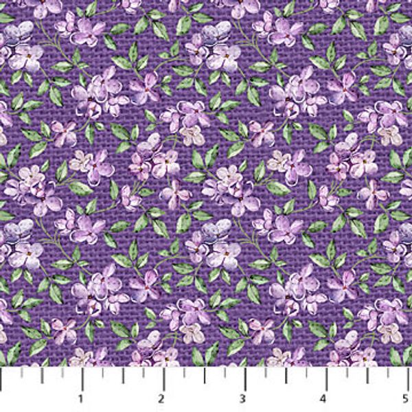 Lilac Garden Blommor lila| Quilt & Lakansv&auml;v