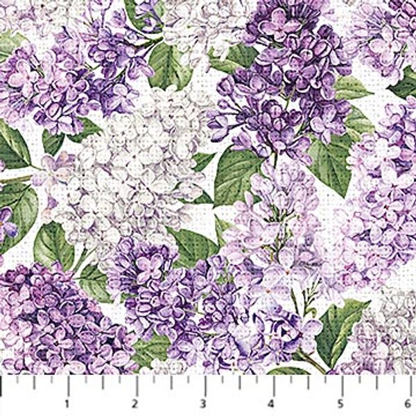 Lilac Garden Syren vit| Quilt & Lakansv&auml;v