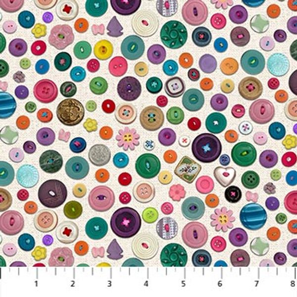 I&acute;ve got a notion - knappar - vit | Quilt & Lakansv&auml;v