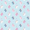 Poplin Mini Enhörning ljusblå| Quilt & Lakansväv
