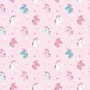 Poplin Mini Enhörning ljusrosa| Quilt & Lakansväv
