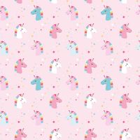 Poplin Mini Enhörning ljusrosa| Quilt & Lakansväv
