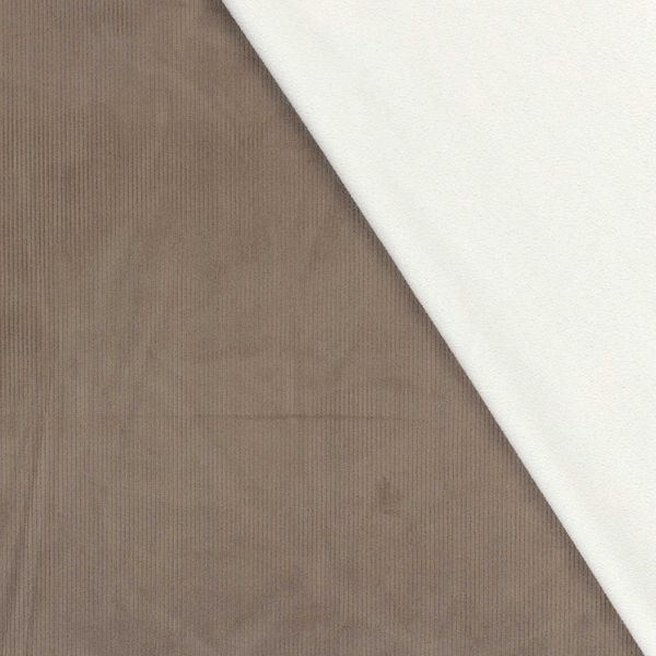 Stickad Manchester/fleece mossgrön/beige