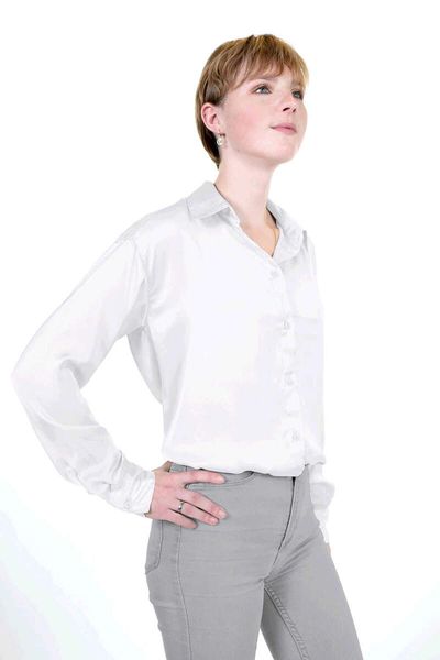 Brud Satin de Lux Optisk Vit – Brudtyg