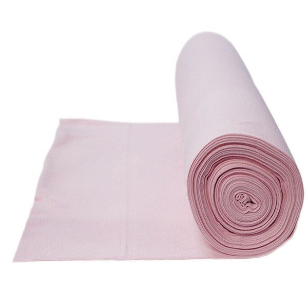 Halvlinne Voile rand, vit