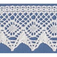 Stickad knyt/kant 28mm röd