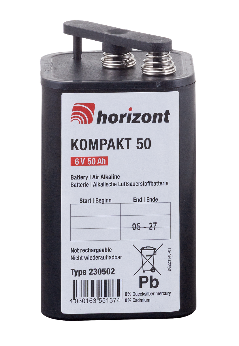 Småbatterier Kompakt 6V 50Ah Air Alkaline | Global Batterier