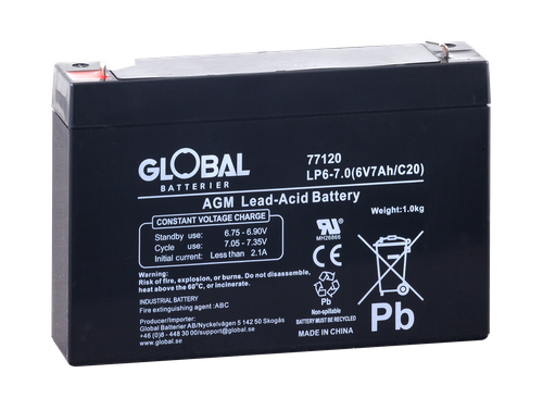 Reservkraftsbatteri EG7-6 F1 AGM | Global Batterier