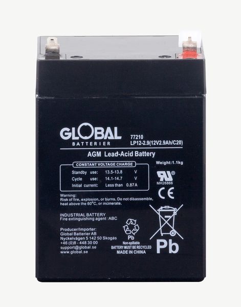 Reservkraftsbatteri GLOBAL LP12-2,9 F1 AGM | Global Batterier