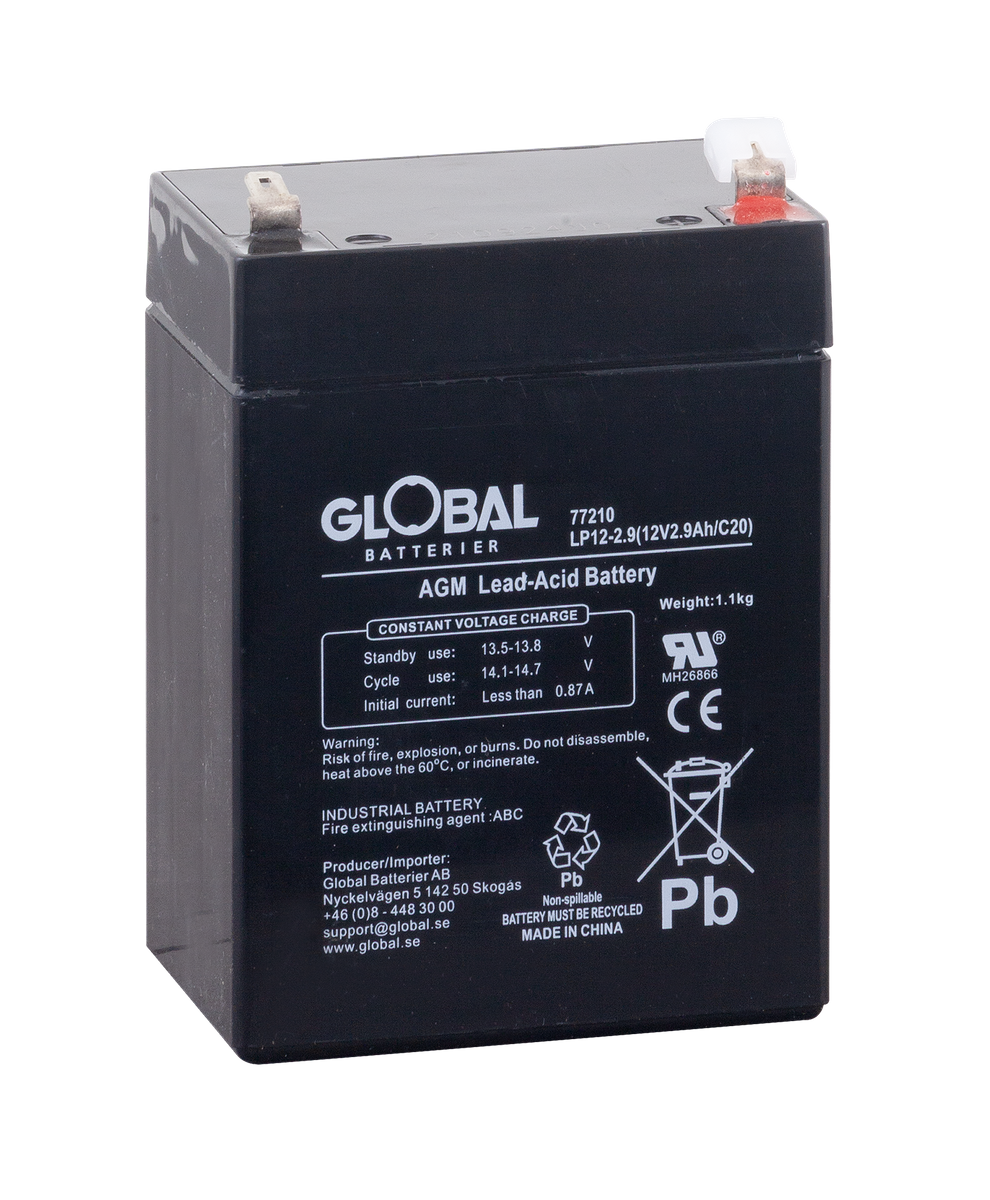 Reservkraftsbatteri GLOBAL LP12-2,9 F1 AGM | Global Batterier
