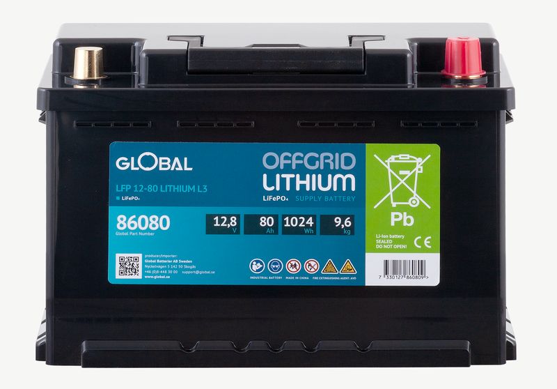 Offgridbatteri LFP 12-80 LITHIUM L3 | Global Batterier
