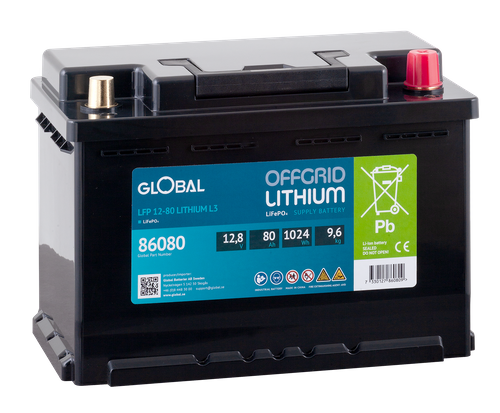 Offgridbatteri LFP 12-80 LITHIUM L3 | Global Batterier