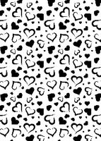 Plastic Mixed Media stencil A5 - Hearts