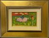 Sven Lidberg - Olja - Flickan på grisen - 31*39cm