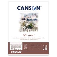 Canson Mi-Teintes Pastellpapper Spiralblock White