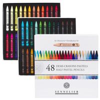 Sennelier Pastel Pen - 24 ass. half pastel pencils + 12 empty